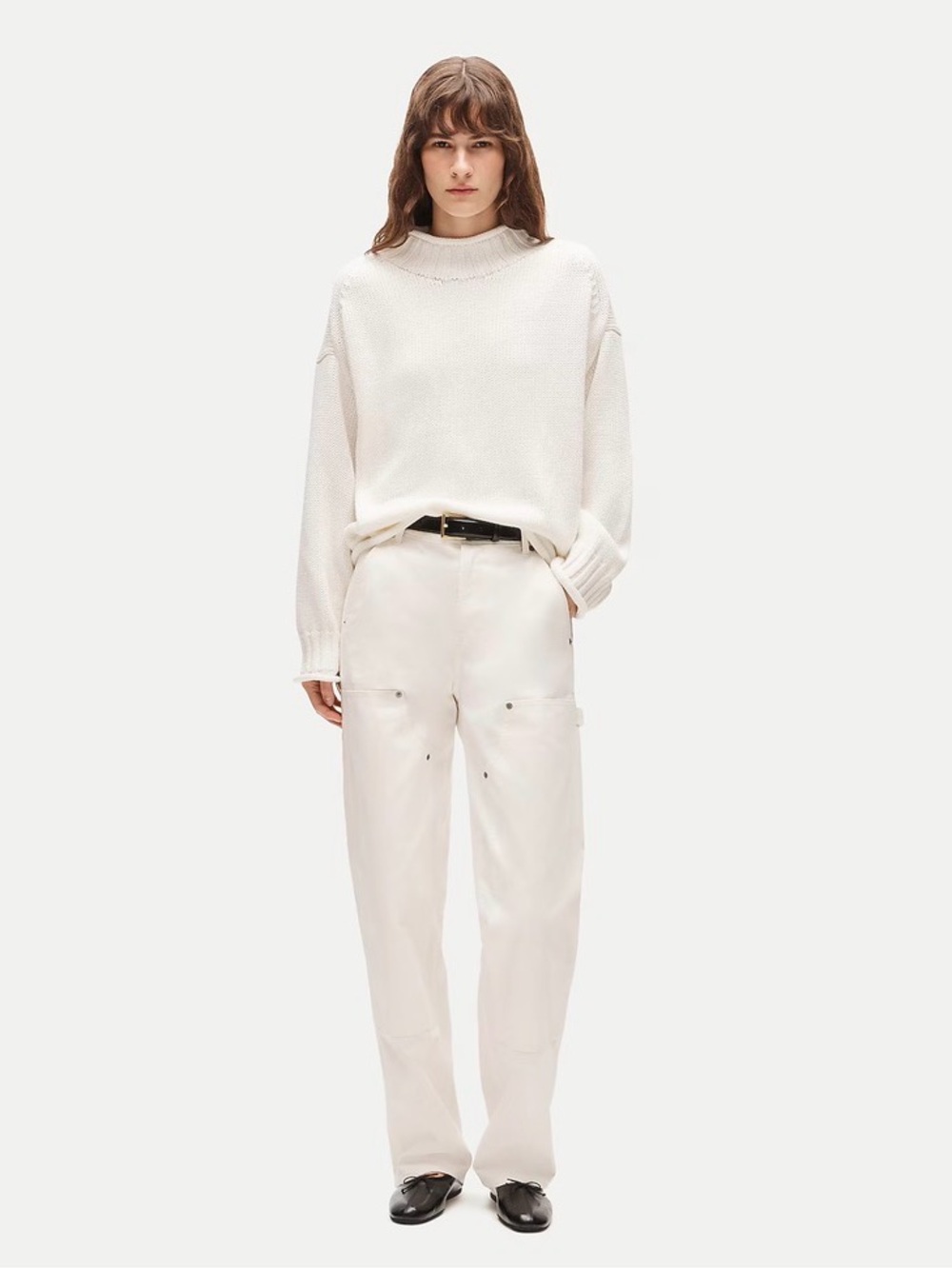 NWT J.Crew 2025 Rollneck Cotton Sweater Ivory Size L CM712 - Picture 10 of 15